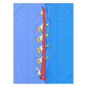 Funny pelicans rowing cartoon illustratie tafelkleed (Voorkant)