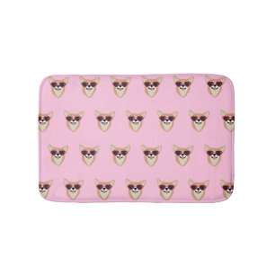 Funny Pembroke Welsh Corgi Pattern Pink Badmat