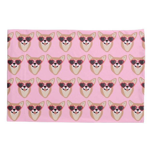 Funny Pembroke Welsh Corgi Pattern Pink Kussensloop (Achterkant)