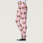 Funny Pembroke Welsh Corgi Pattern Pink Leggings (Links)