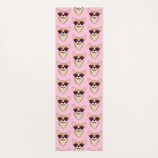 Funny Pembroke Welsh Corgi Pattern Pink Yogamat (Achterkant)