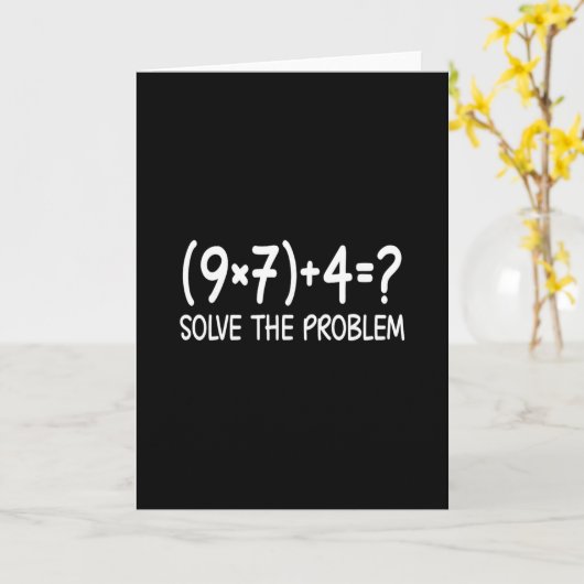 Funny Pemdas Elementary Math Teacher Brainrot 67 M Kaart (Gele Bloem)