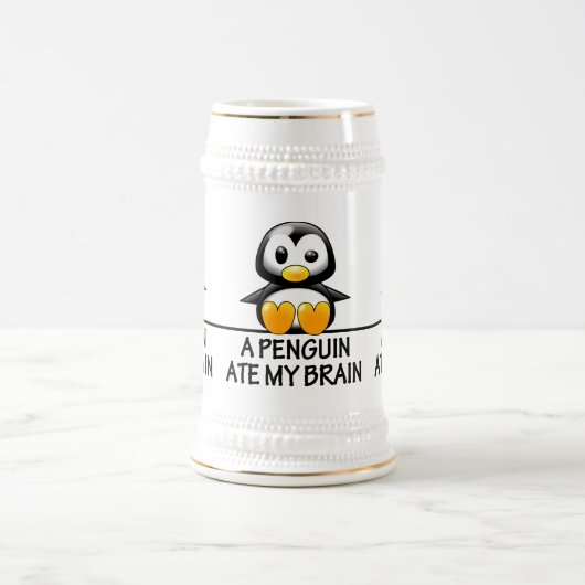 Funny Penguin Ate My Brain Graphic Bierpul (Center)