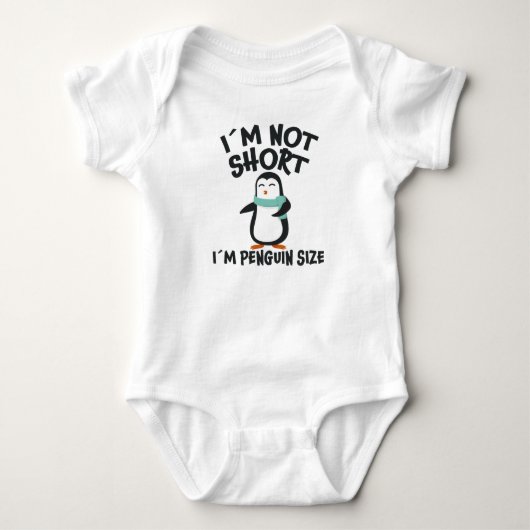 Funny Penguin Fun Quote Little Tiny Penguins Gift Romper (Voorkant)