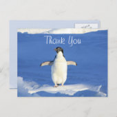 Funny Penguin Hartelijk dank Briefkaart (Voorkant / Achterkant)