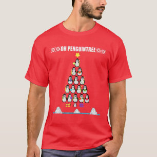 Funny Penguin kerstboom Meme Pun Holiday T-shirt