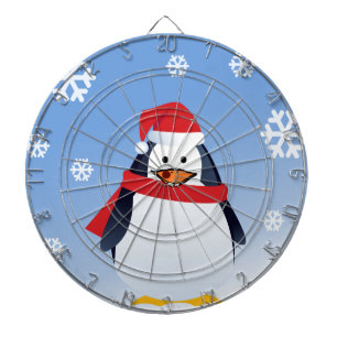 Funny Penguin Kerstkerstkerstkerstkerstman Snowfla Dartbord