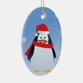 Funny Penguin-kerstkerstkerstkerstOrnament Keramisch Ornament (Rechts)