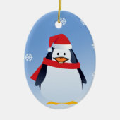 Funny Penguin-kerstkerstkerstkerstOrnament Keramisch Ornament (Voorkant)