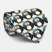 "Funny Penguin" PatroonStropdas Stropdas (Opgerold)