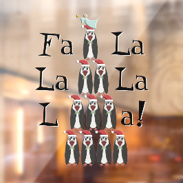 Funny Penguin Pyramid-kerstboomraam Raamsticker