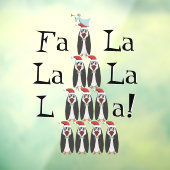Funny Penguin Pyramid-kerstboomraam Raamsticker (Vel 3)