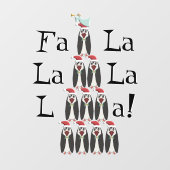 Funny Penguin Pyramid-kerstboomraam Raamsticker (Vel)