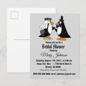 Funny Penguin Wedding Uitnodiging Briefkaart (Voorkant / Achterkant)