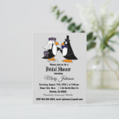 Funny Penguin Wedding Uitnodiging Briefkaart (Staand voorkant)
