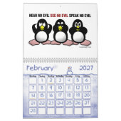 Funny Penguins Calendar Kalender (Feb 2027)