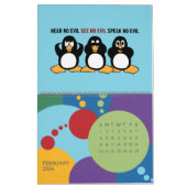 Funny Penguins Cartoons Grote Kalender (Feb 2026)