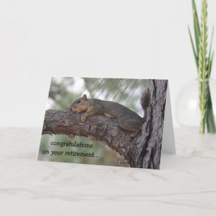 Funny pensioncard, Resting Squirrel Kaart
