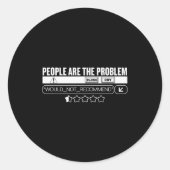 Funny People Are The Problem, Would Not Recommend Ronde Sticker (Voorkant)