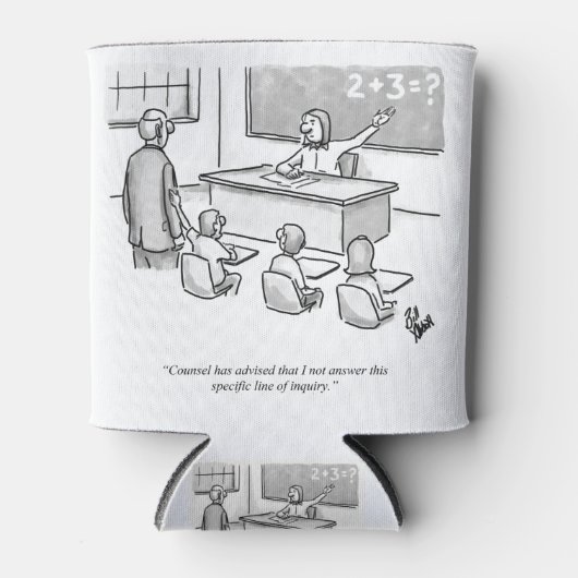 Funny Percentres Classroom Advocaat Cartoon Humor Blikjeskoeler (Voorkant)