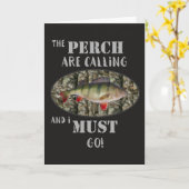 Funny Perch Vist Verjaardag Kaart (Gele Bloem)