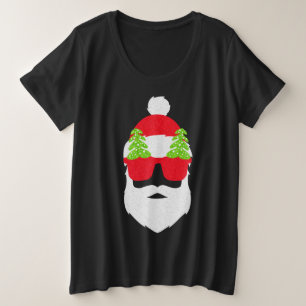 Funny Père Noël avec lunettes de soleil de Noël T-