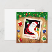 Funny Père Noël, carte (Devant / Derrière)
