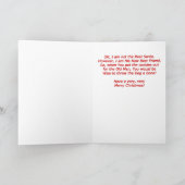 Funny Père Noël Chiot Carte de voeux de Noël (Intérieur)