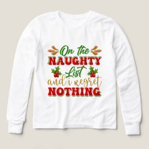 Funny Père Noël liste de mots art unisex kids