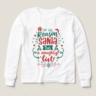 Funny Père Noël liste de mots art unisex kids