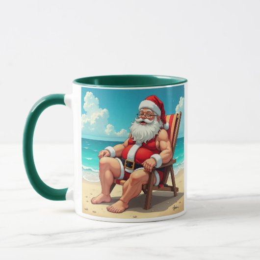 Funny Père Noël Mug (Gauche)