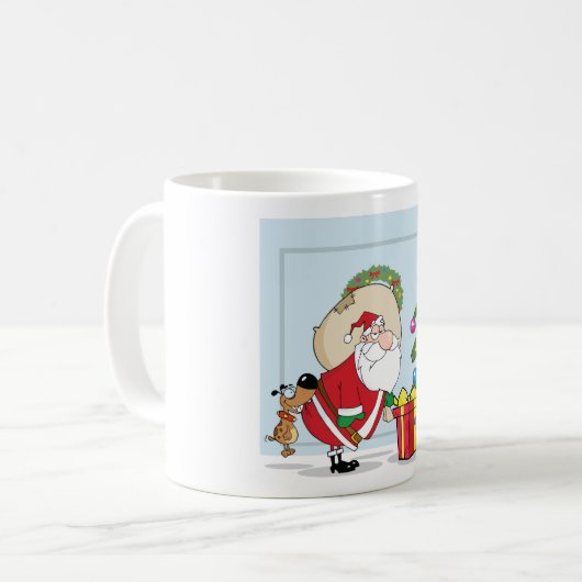 Funny Père Noël Mug (Devant gauche)