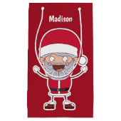 Funny Père Noël personnalisé nom et couleurs sacs (Devant)