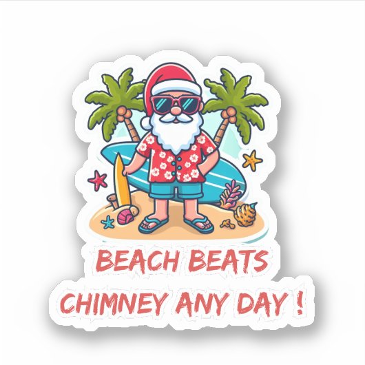 FUNNY PÈRE NOËL STICKER (Devant)