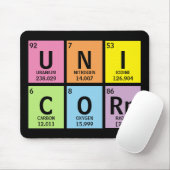Funny Periodic Table of Elements Unicorn Rainbow Muismat (Met muis)