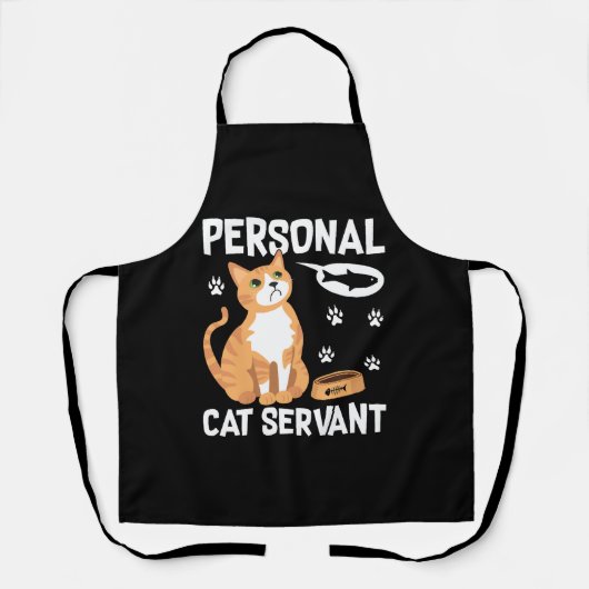 Funny Personal Cat Servant Waterverf Cute Animal Schort (Voorkant)