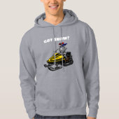 Funny Personalize Snowmobile Skeleton Rider Hoodie (Voorkant)