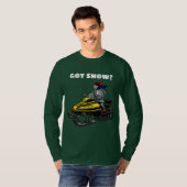 Funny Personalize Snowmobile Skeleton Rider T-shirt (Voorkant volledig)