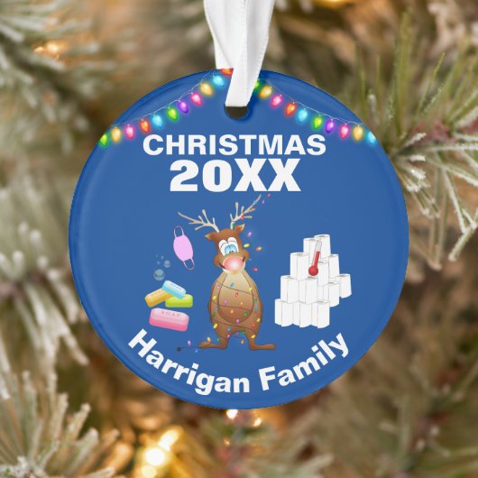 Funny Personalized 2020 Covid kerstboom Ornament (Boom)