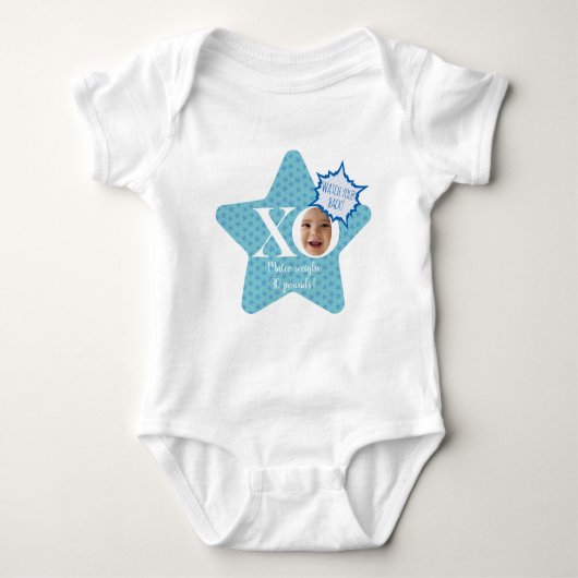 Funny Personalized Baby body suit | étoile XO (Devant)