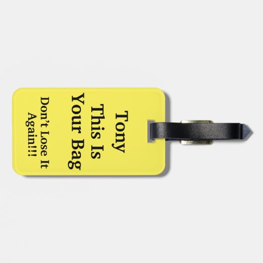 Funny Personalized Bagagelabel (Achterkant horizontaal)