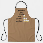 Funny Personalized Barbeque Timer Apron Schort (Voorkant)