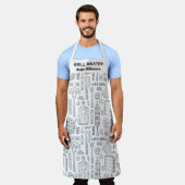 Funny Personalized BBQ Grill Chef Barbecue Master Schort (Gedragen)