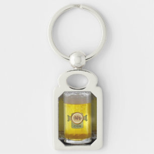 Funny Personalized Beer Glass Sleutelhanger
