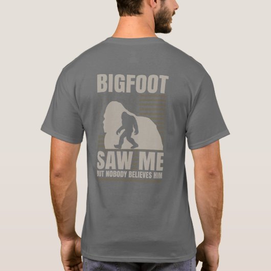 Funny Personalized Big Foot zag me T-Shirt (Achterkant)