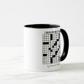 Funny Personalized Black White Crossword Puzzle Mok (Voorkant rechts)