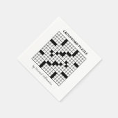 Funny Personalized Black White Crossword Puzzle Servet (Hoek)