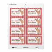 Funny Personalized Christmas Gift Reindeer Poop Etiket (Full Sheet)