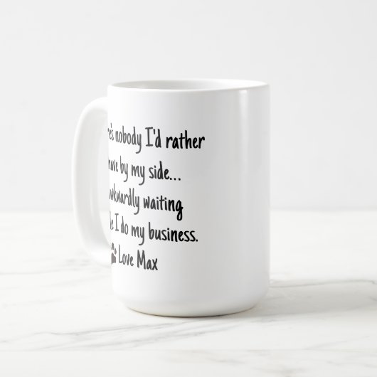 Funny Personalized Coffee Mug – Custom Quote (Devant gauche)