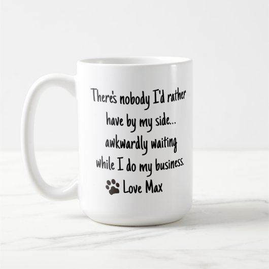 Funny Personalized Coffee Mug – Custom Quote (Gauche)